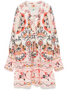 Платье мини Mandala FARM Rio, нейтральный цвет