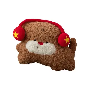 Плюшевая кукла Scruffy Headphone Dog высотой 23 см LOGISTAR, темно-коричневый