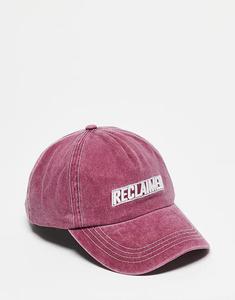 Регенерированная винтажная кепка унисекс с логотипом в цвете «вымытый бордовый»