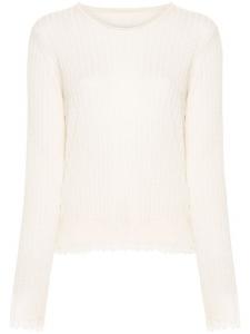 Джемпер с эффектом потертости Uma Wang, бежевый