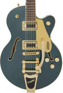 Электрогитара Gretsch G5655TG Electromatic Center Block Jr. Single-Cut с тремоло Bigsby. Золотая фурнитура, гриф с накладкой из лавра, цвет Cadillac Green