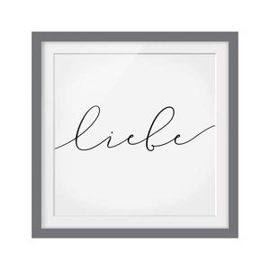 Картина Bilderwelten Liebe Kalligraphie III, 50x50x2 см, черный