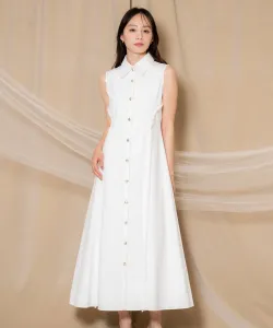 Джинсовое платье с бахромой Noela, цвет Off White