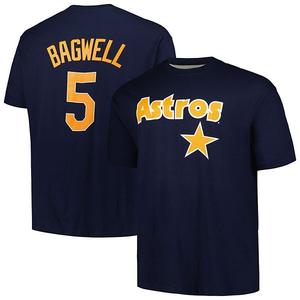 Футболка Houston Astros с именем и номером игрока Jeff Bagwell, Big & Tall, коллекция Cooperstown Profile