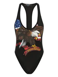 Боди с принтом X Better Dsquared2, черный