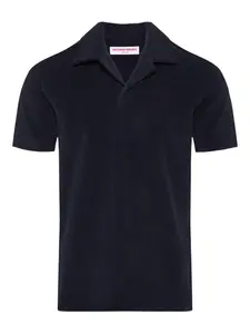 Топ с поло-воротником из махровой ткани Orlebar Brown, синий