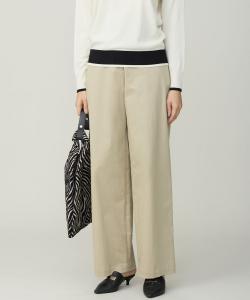 Закругленные брюки из органического хлопкового твила