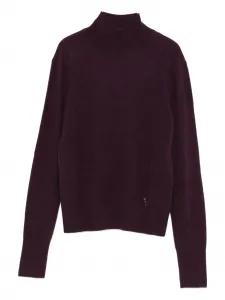 Кашемировый свитер с высоким воротом Patrizia Pepe, фиолетовый