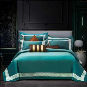 DARSOME Комплект постельного белья из египетского хлопка 1000TC с вышивкой зеленого цвета Green