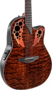 Акустико-электрогитара Ovation Celebrity CE44P Elite Plus Grand Auditorium, верхняя дека из кленового капа, цвет Dark Tiger Eye