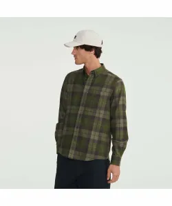 Рубашка в клетку с длинными рукавами и пуговицами