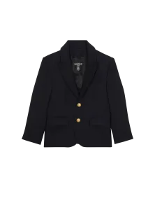 Пиджак на двух пуговицах Balmain, темно-синий