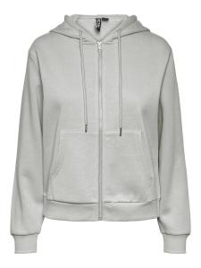 Толстовка с капюшоном на молнии PIECES PCChilli, светло-серый