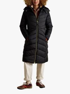 Длинное стеганое пальто Joules, Black