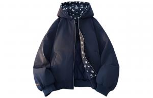 Пуховик женский с капюшоном утепленный WARRIOR, темно-синий[free diy badge]