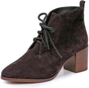 Женские комфортные ботильоны YDN с закрытым круглым носком, на шнуровке, с удобной посадкой, на массивном среднем каблуке, для ходьбы, осенне-зимние, Sienna