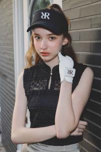 Топ с кружевной отделкой Rienda, цвет Black