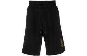 Шорты с высокой талией и шнурком VERSACE JEANS COUTURE, черный