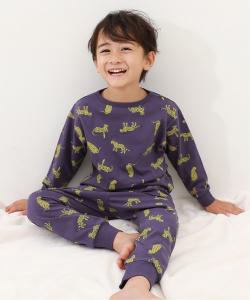 Пижама с длинными рукавами, домашняя одежда, пижамы с длинными рукавами Devirock, цвет 005-Leopard-D Purple