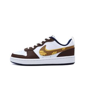 Nike Кроссовки для скейтбординга Court Borough Autumn Fallen Leaves низкие, устойчивые к истиранию, коричневые, для подростков