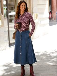 Рубашка-поло с длинными рукавами в бордово-бежевом цвете WITT WEIDEN