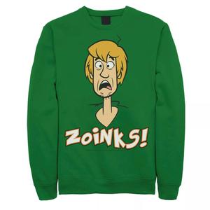 Мужской свитшот Scooby-Doo Shaggy Zoinks с испуганным портретом Licensed Character
