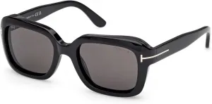 Солнцезащитные очки Tom Ford FT1283 NATALIA-02 01A, глянцевый черный/дымчатый цвет, 52 мм, женские