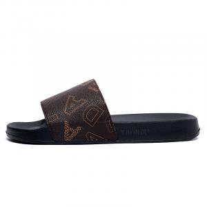 Eminu Мужские коричневые противоскользящие шлепанцы с резиновой износостойкой подошвой, цвет Brown