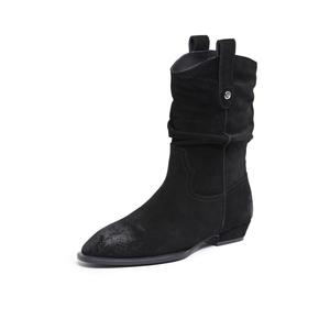 ELLE Женские черно-коричневые ботинки до щиколотки, цвет Black