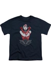 Футболка с коротким рукавом для детей "Чудо-женщина" Gildan, темно-синий