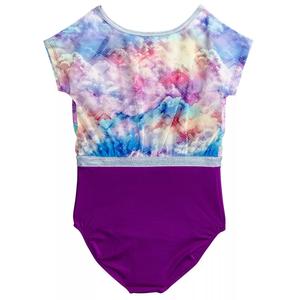 Купальник Rainbeau Moves с короткими рукавами и каплевидным вырезом для девочек 4–16 лет RAINBEAU MOVES, фиолетовый