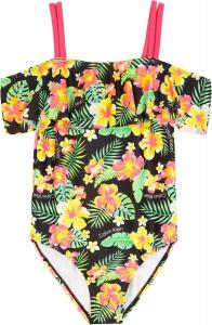 Купальник-бикини Calvin Klein для девочек, состоящий из двух частей, с защитой от солнца UPF 50+, быстросохнущий., Tropical Black