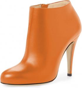 FSJ модные женские ботильоны на каблуке, модный миндальный носок, ботинки до щиколотки, удобная обувь, боковая молния, размер США 37-48, Orange
