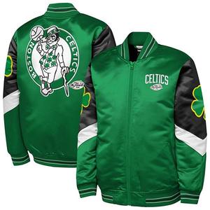 Молодежная зеленая куртка boston celtics throw it back heavyweight на молнии Mitchell & Ness