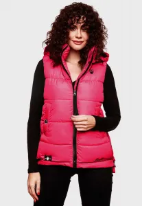 Стеганый жилет Marikoo "Заринаа" с четырьмя боковыми карманами, фуксия