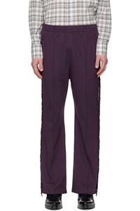 Спортивные брюки-клеш с бахромой Needles, фиолетовый