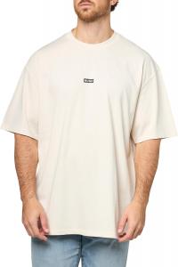 Мужская хлопковая футболка HUGO с маленьким логотипом, Soft Cream White