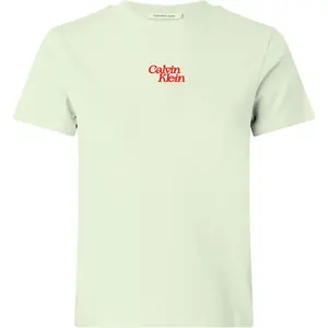 Футболка с коротким рукавом Calvin Klein Jeans Flocked Logo, бежевый