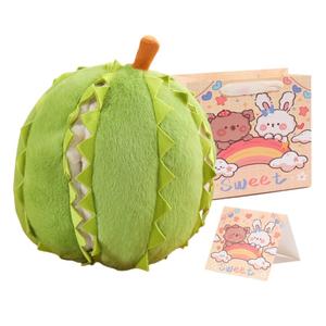 Креативная плюшевая кукла с мультяшным дизайном, разборная, с эффектом разрыва, фруктово-мясная 3D текстура, большая плюшевая игрушка в виде дуриана, высота 30см MDH