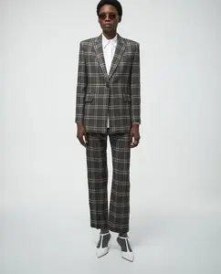 Брюки в клетку Sfera, серый