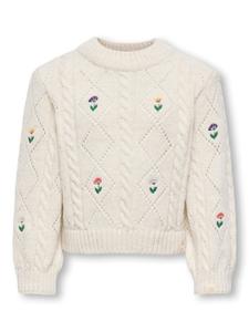 Свитер ONLY GIRLS KMGFLOWER, белый