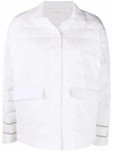 Пуховик с заостренным воротником Fabiana Filippi, белый