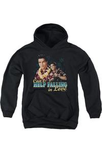 Толстовка с капюшоном Elvis Presley "Can't Help Falling" для молодежи Gildan, черный