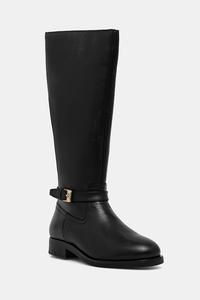 Кожаные ботинки TH BUCKLE RIDING LTHR LONG BOOT Tommy Hilfiger, черный
