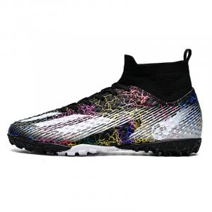 Kuding Футбольные бутсы унисекс с высоким верхом, черные, белые, черные, красные, белые, синие