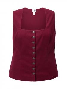 Традиционная блузка бордового цвета Ulla Popken