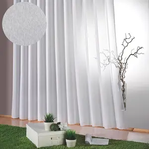 Штора Lena с складками 1 шт., ткань Websablè, полупрозрачная, со складками, декоративные нити, утяжелительная лента Weckbrodt, белый