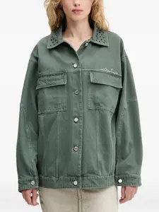 Джинсовая куртка с декорированным воротником Stine Goya, зеленый