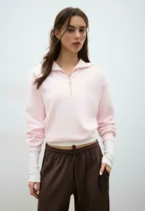 Толстовка с высоким воротником на молнии Stradivarius, Salmon