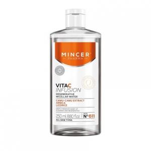 Mincer Pharma Vita C Infusion регенерирующая мицеллярная вода для снятия макияжа с экстрактом камю-каму, арникой и солодкой 250 мл, Mincer Est. Pharma 1989